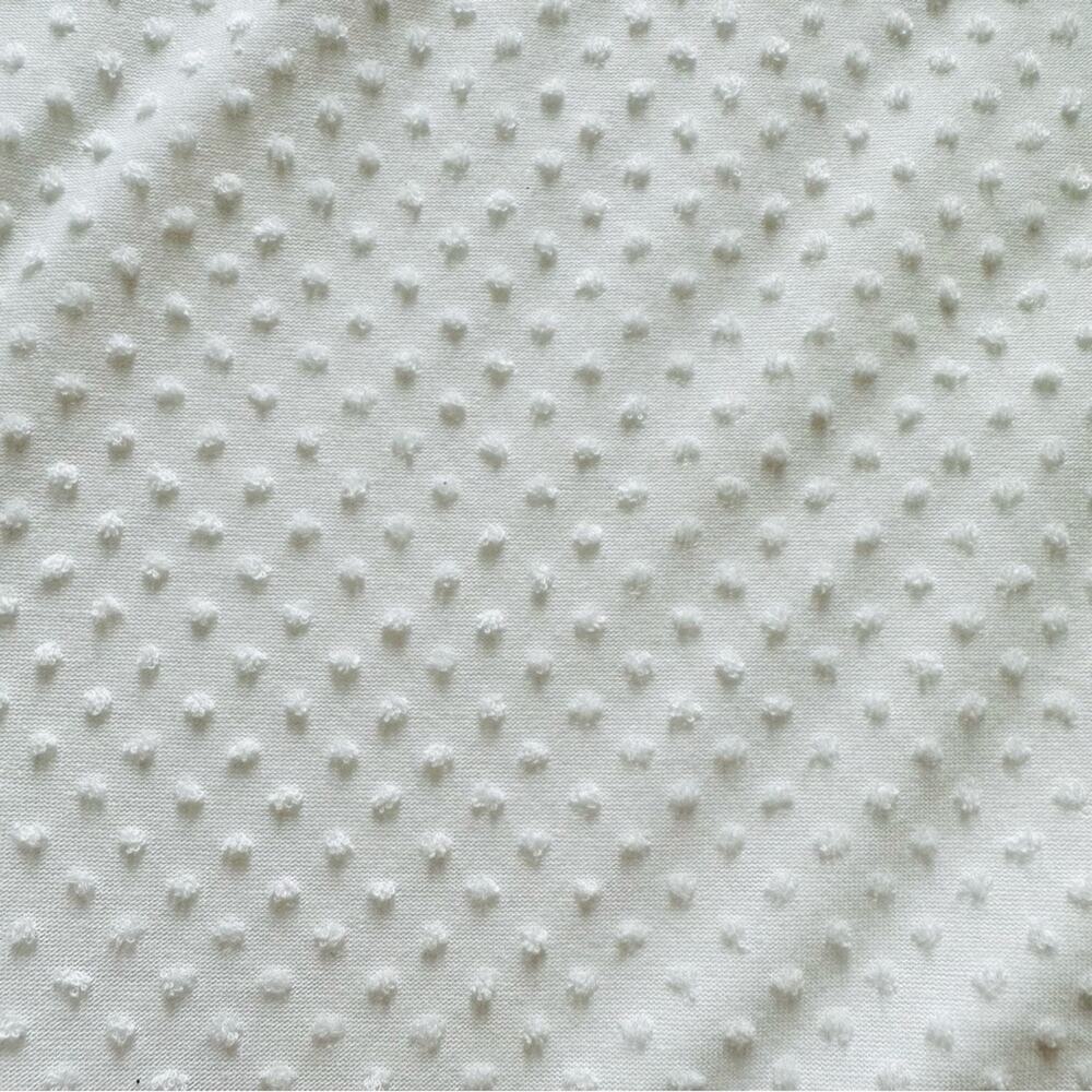 Olivia Rae Dress White Texture Swiss Dot Sleeveless Back Knot Tie Mini Small - Picture 8 of 10